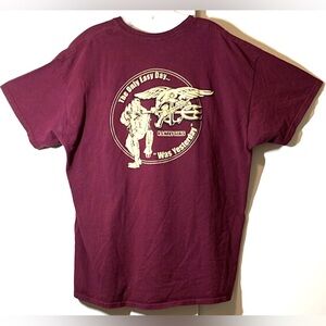 Vintage Navy SEAL Fort Pierce Museum Commemorative Tee Shirt in Burgundy size XL